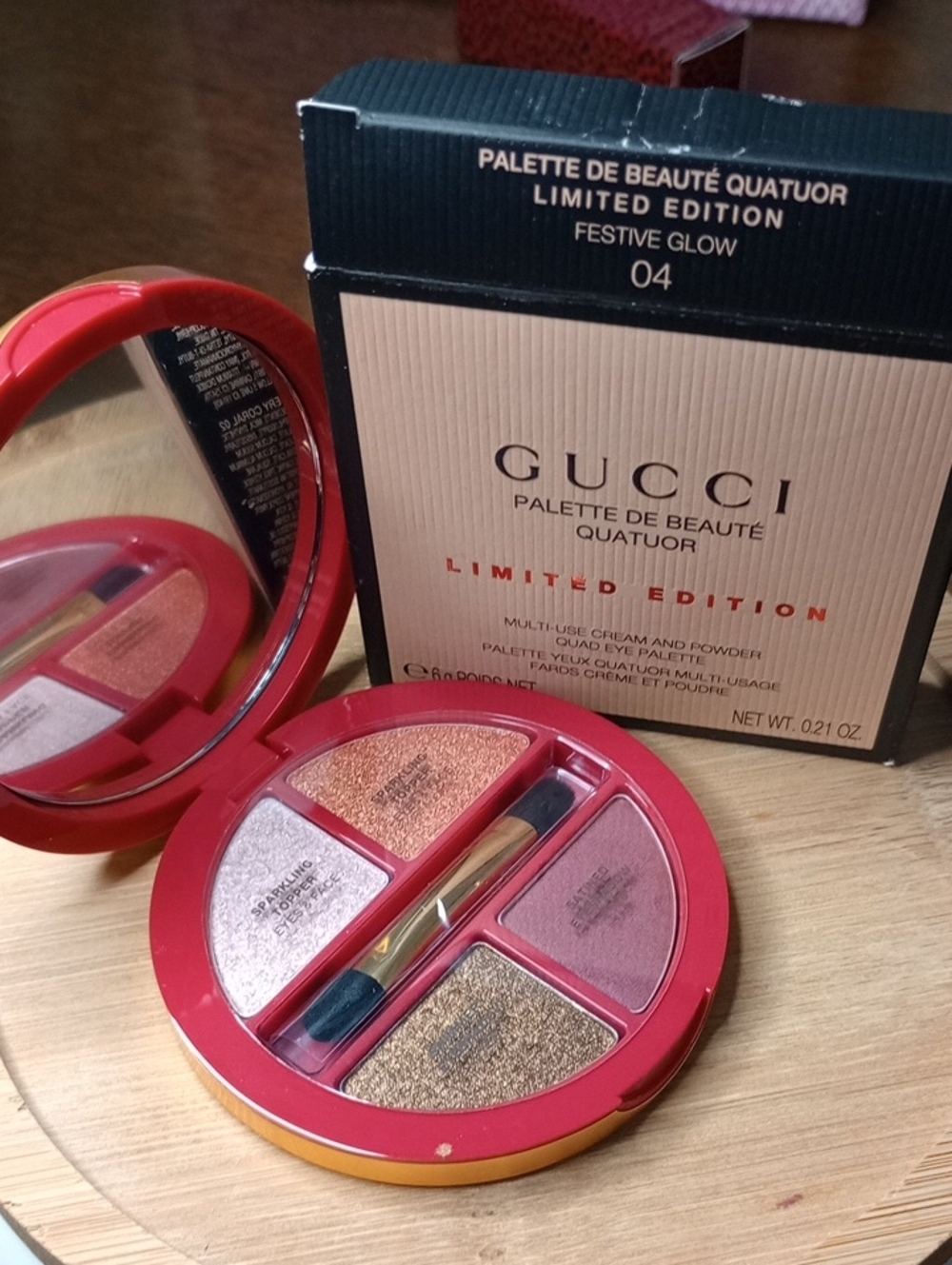 Gucci Limited Edition Eyeshadow Quad - 04 Festive Glow NIB
